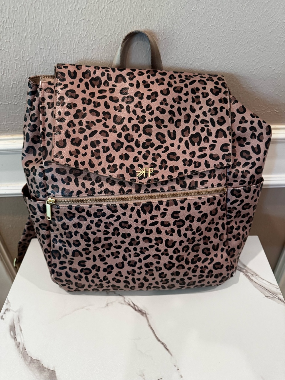 Freshly Picked Leopard-Print Baby Bag- Backpack